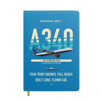 Thumbnail for Airbus A340-600 design on turquoise notebook