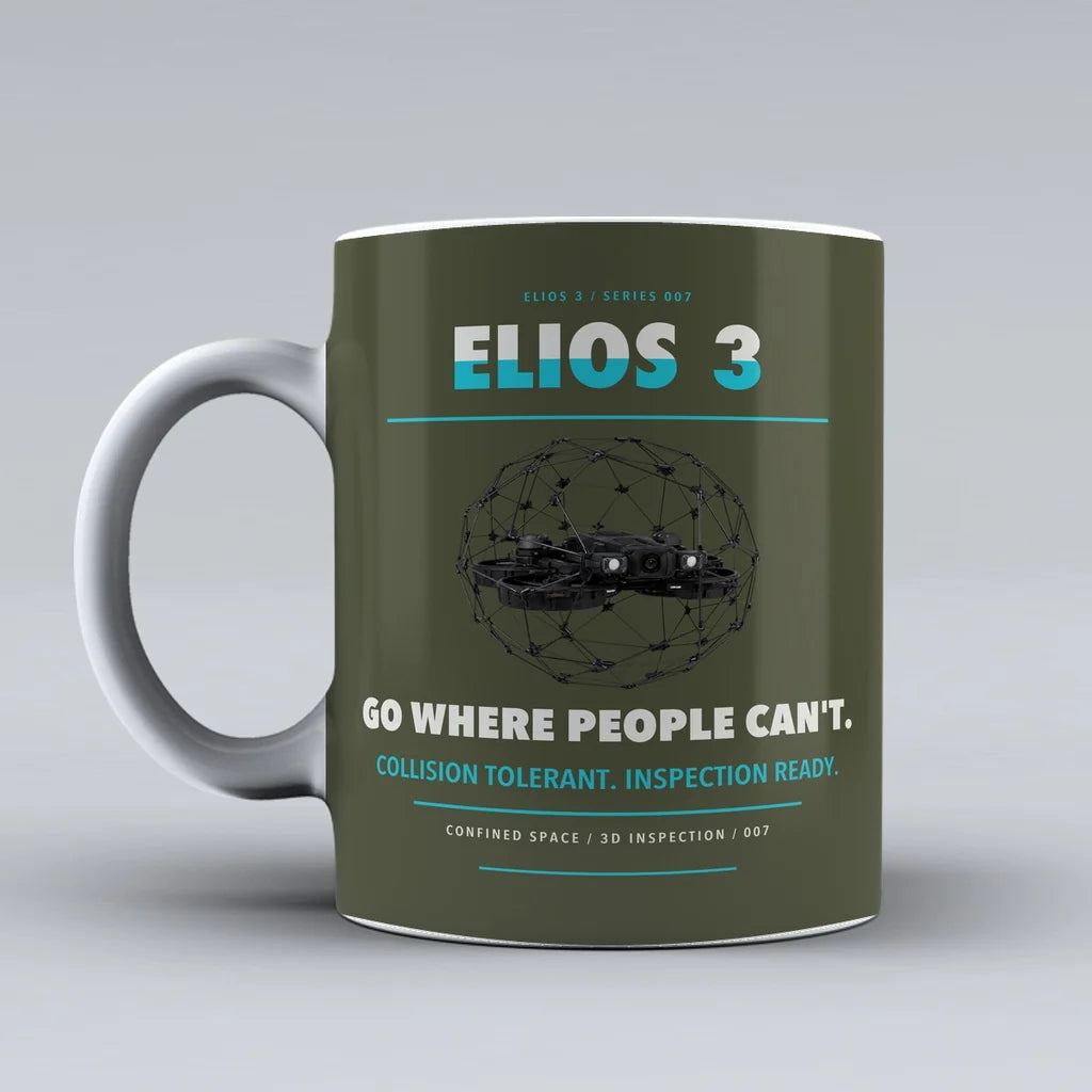 Elios 3 Mug design on green army flyability