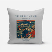 Thumbnail for VINTAGE G4082 - The Red-Eye Lounge - Designed Pillows design on lightgray