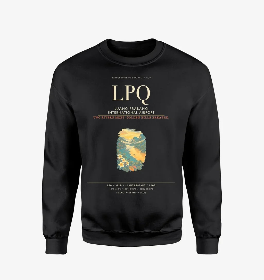 Luang Prabang International Airport LPQ Sweatshirt - Black