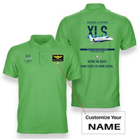 Thumbnail for Cessna Citation XLS design on light green+name double-side polo t-shirt, double-side print