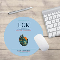 Thumbnail for Langkawi International Airport (LGK) design on light blue round mouse pad