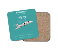 Thumbnail for Bombardier Learjet 23 design on turquoise 1 piece coaster