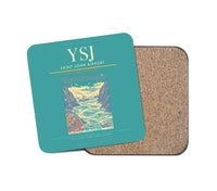 Thumbnail for Saint John Airport (YSJ) design on turquoise 1 piece coaster