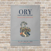 Thumbnail for Paris-Orly Airport ORY vertical canvas print - no frame - light gray background