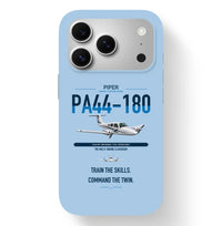 Thumbnail for Piper PA-44-180 Seminole design on light blue magsafe iphone case, for iPhone 17 Pro