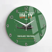 Thumbnail for Bell UH-1Y Venom design on green no frame wall clock
