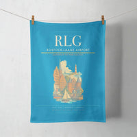 Thumbnail for Rostock-Laage Airport (RLG) design on turquoise towel