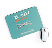 Thumbnail for B-36J Peacemaker design on turquoise rectangle mouse pad