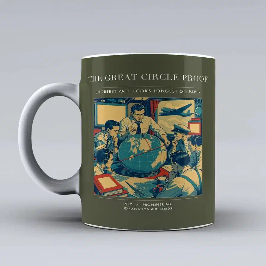VINTAGE G4292 - The Great Circle Proof - Ceramic Mug design on greenarmy