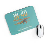 Thumbnail for Curtiss JN-4D Jenny design on turquoise rectangle mouse pad