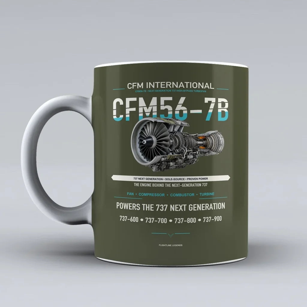Mug design on green army cfm56 7b
