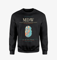 Thumbnail for Chicago Midway International Airport MDW Sweatshirt - Black