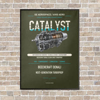 Thumbnail for CATALYST vertical canvas print - framed - green army background