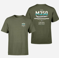 Thumbnail for Piper M350 design on green army t-shirt, double-side print