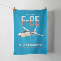Thumbnail for F-8E Crusader design on turquoise towel