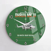 Thumbnail for HAL ALH Dhruv Mk III design on green no frame wall clock