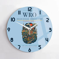 Thumbnail for Wrocaw Nicolaus Copernicus Airport WRO Wall-Clock No-Frame - Light Blue
