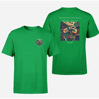 Thumbnail for VINTAGE G4323 - The Bicycle Shop Wings - Double-Side T-Shirt design on green double side t shirt