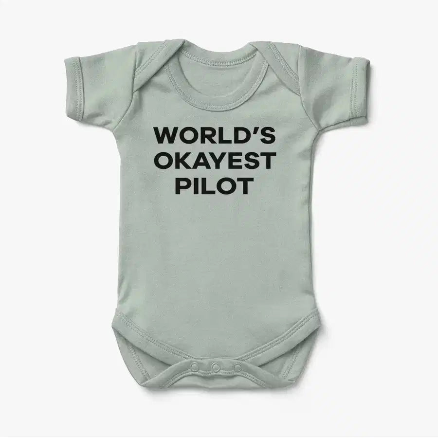 World's Okayest Pilot Baby Bodysuit - view 9