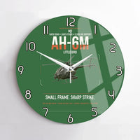 Thumbnail for MD AH-6M Little Bird design on green no frame wall clock