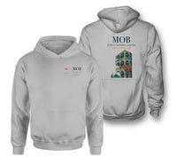 Thumbnail for Mobile Regional Airport (MOB) design on light gray double-side hoodie