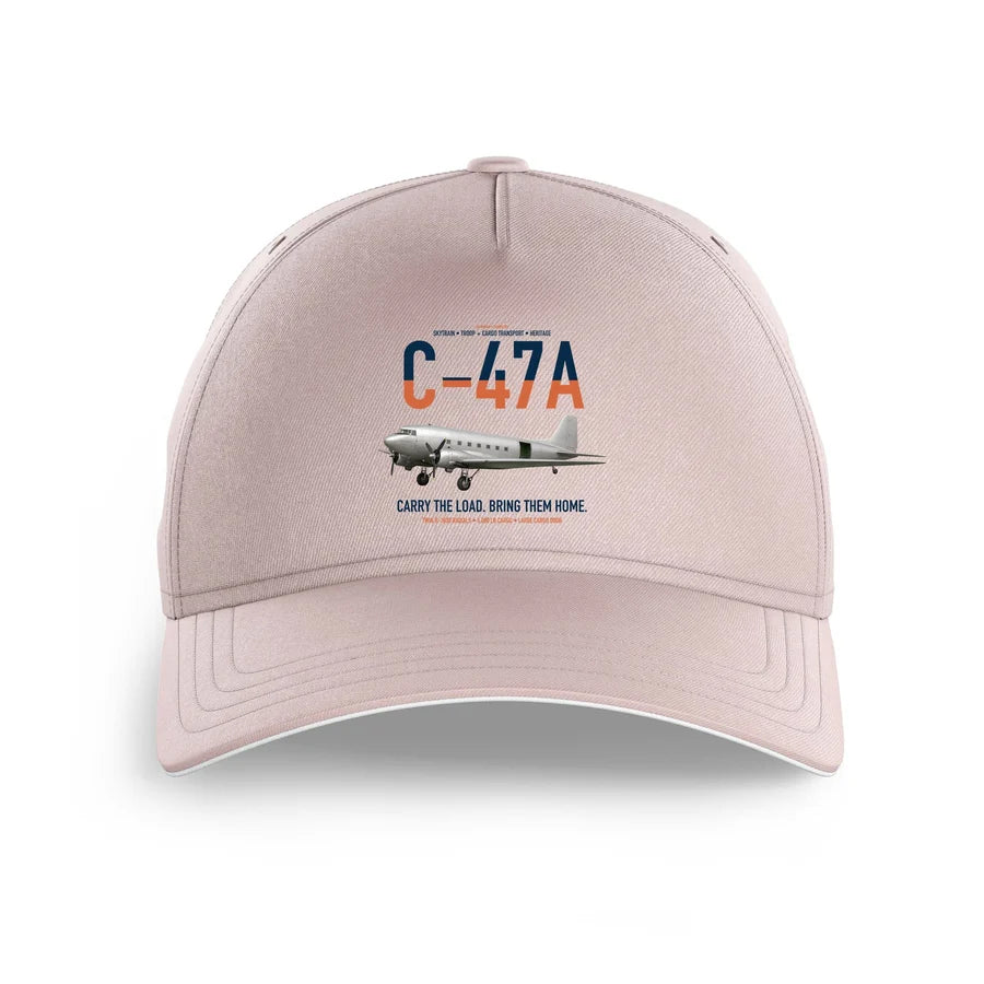 C-47A Skytrain design on pink printed hat
