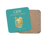 Thumbnail for Yeager Airport (CRW) design on turquoise 1 piece coaster