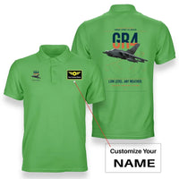 Thumbnail for Panavia Tornado GR4 design on light green+name double-side polo t-shirt, double-side print
