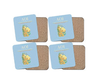 Thumbnail for Ancona Falconara Airport AOI Coaster 4-Pieces-Set - Light Blue