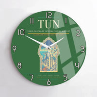 Thumbnail for Tunis-Carthage International Airport (TUN) design on green no frame wall clock
