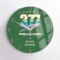 Thumbnail for Boeing 377 Stratocruiser design on green no frame wall clock