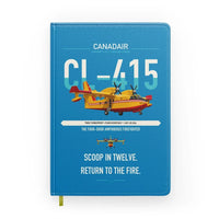 Thumbnail for Canadair CL-415 design on turquoise notebook