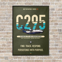 Thumbnail for Airbus C295 Armed ISR vertical canvas print - framed - green army background
