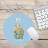 Thumbnail for Bod Airport BOO Mouse-Pad Round - Light Blue