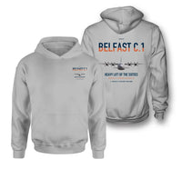 Thumbnail for Short Belfast C.1 design on light gray double-side hoodie, double-side print