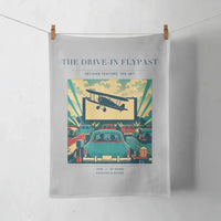 Thumbnail for VINTAGE G4397 - The Drive-In Flypast - Designed Towels design on lightgray