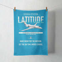 Thumbnail for Cessna Citation Latitude design on turquoise towel