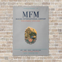 Thumbnail for Macau International Airport MFM vertical canvas print - no frame - light gray background
