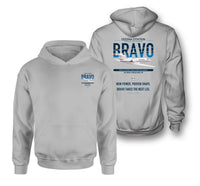 Thumbnail for Cessna Citation Bravo design on light gray double-side hoodie, double-side print