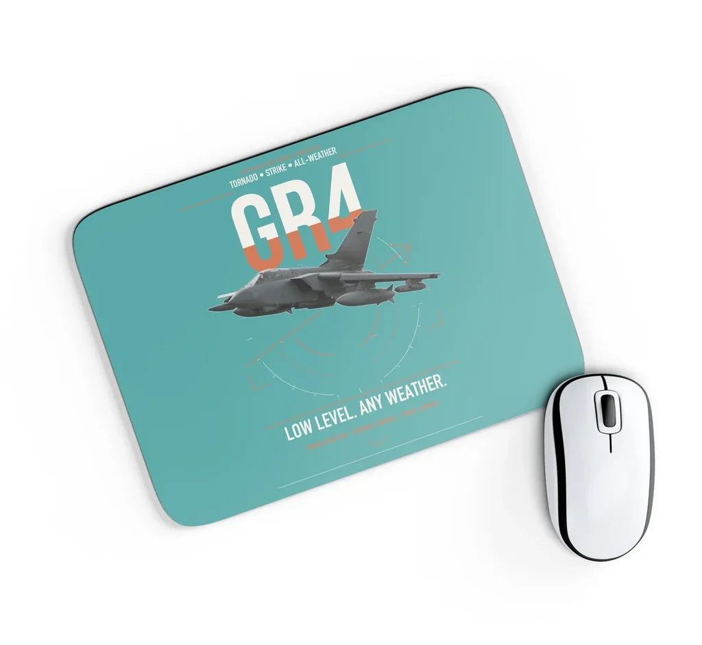 Panavia Tornado GR4 design on turquoise rectangle mouse pad