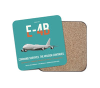 Thumbnail for E-4B Nightwatch design on turquoise 1 piece coaster