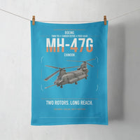 Thumbnail for Boeing MH-47G Chinook design on turquoise towel