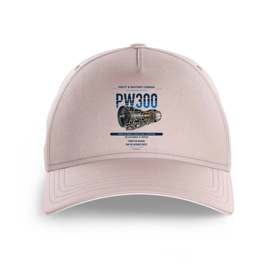 PW300 design on pink printed hat
