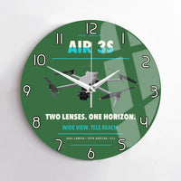 Thumbnail for DJI Air 3S design on green no frame wall clock