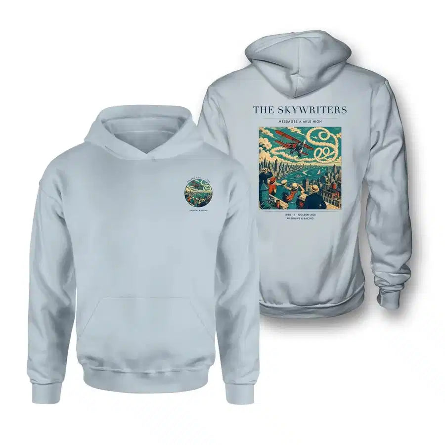 VINTAGE G4036 - The Skywriters - Double-Side Hoodie design on lightblue double side