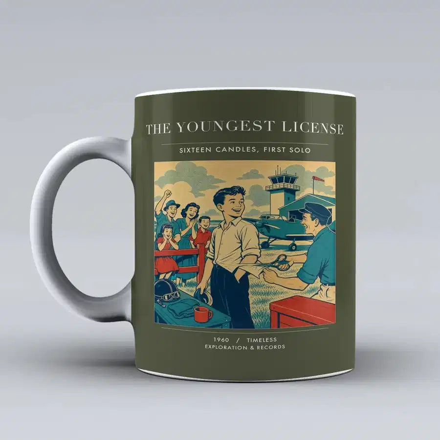 VINTAGE G4298 - The Youngest License - Ceramic Mug design on greenarmy