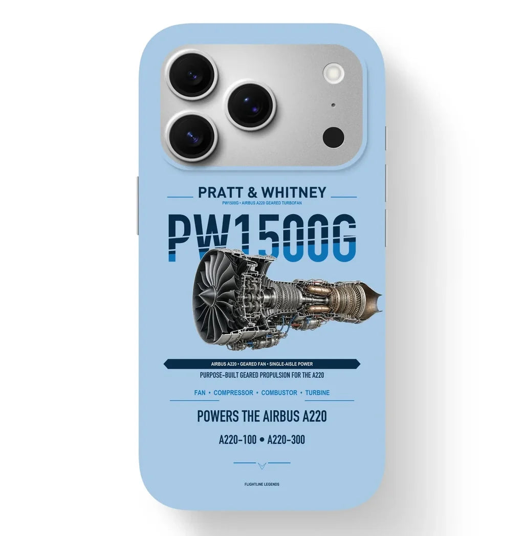 PW1500G Case design on light blue iphone case
