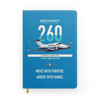 Thumbnail for Beechcraft King Air 260 design on turquoise notebook