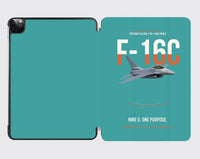Thumbnail for F-16C Fighting Falcon Nine G One Purpose design on turquoise ipad tablet case